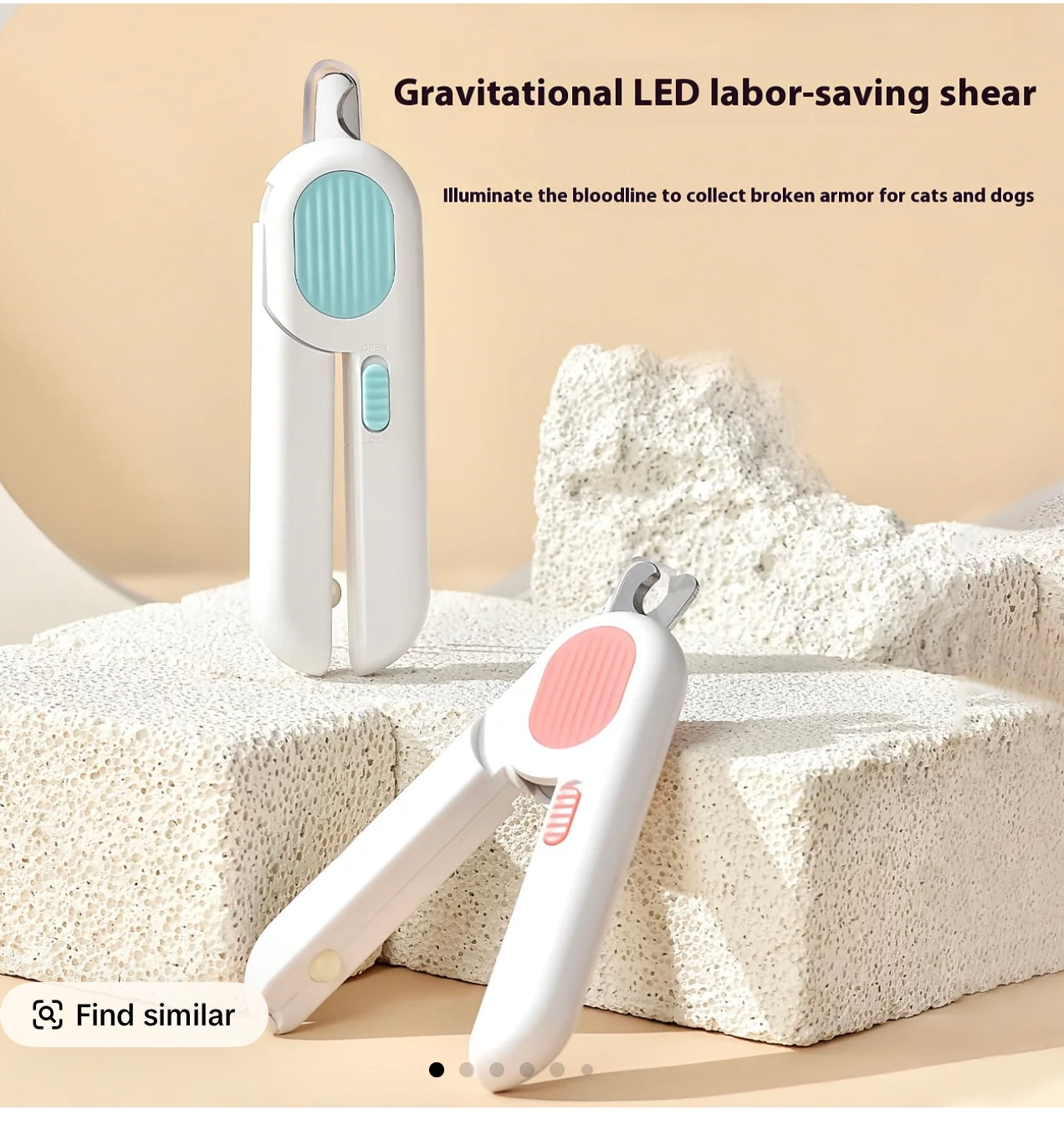 "LED Light Pet Nail Clippers"